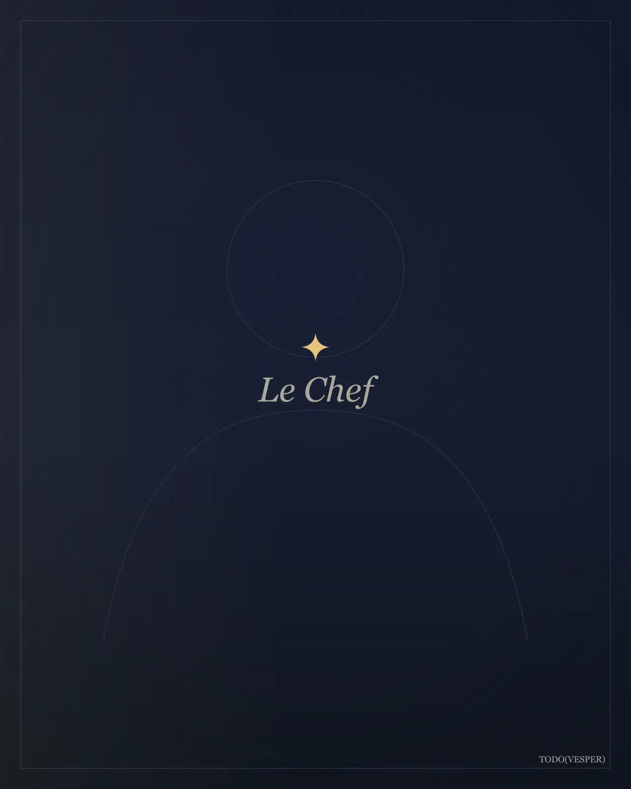Portrait of chef Du Yi, lit from one side against a dark ground, gaze off camera
